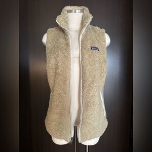 PATAGONIA Women Los Gatos Fleece Vest Sherpa Beige Size Large (Retail $119)